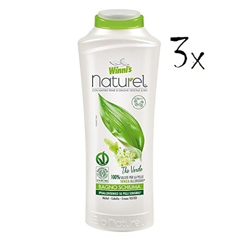 3 X Winni S Naturel Tè Verde Tè 500 Ml Bagnoschiuma Shower Foam Bath Bade Visualizzazione