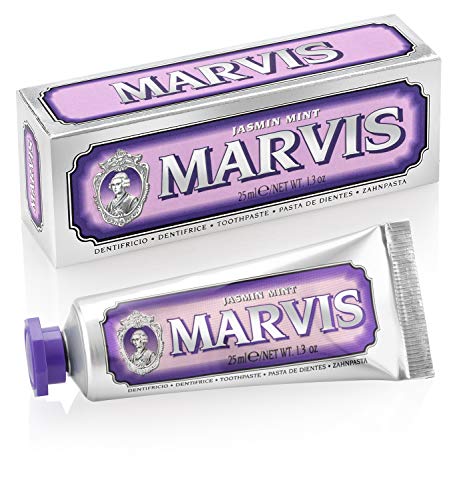 Marvis® Jasmin Mint 25 Ml I Dentifricio Con Note Floreali Dei Fiori Di Gelsomino I Rimuove Placca E Rivestimenti Ostinati I Con Fluoruro I Dimensioni