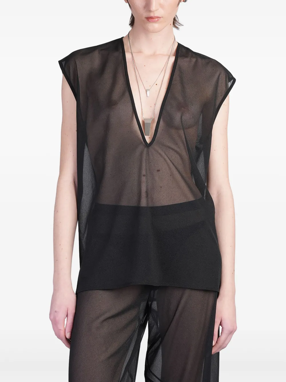Rick Owens Lilies Dylan top - Nero