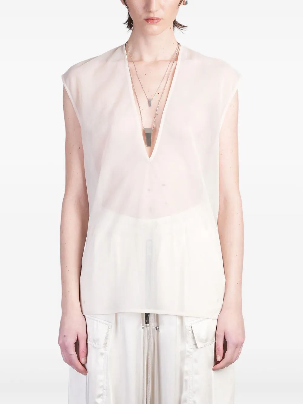 Rick Owens Lilies Dylan top - Bianco