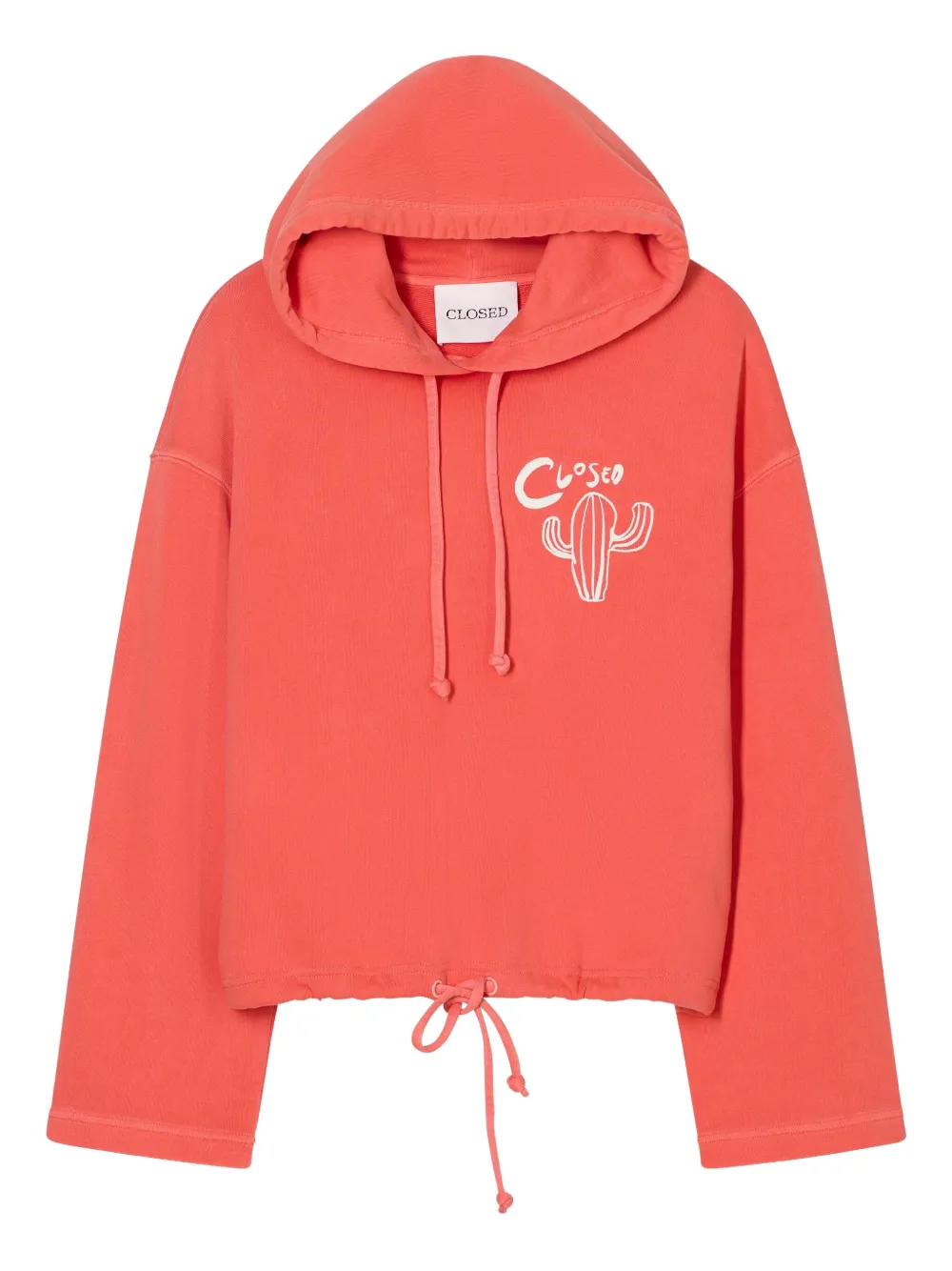 Closed logo-embroidered hoodie - Rosso