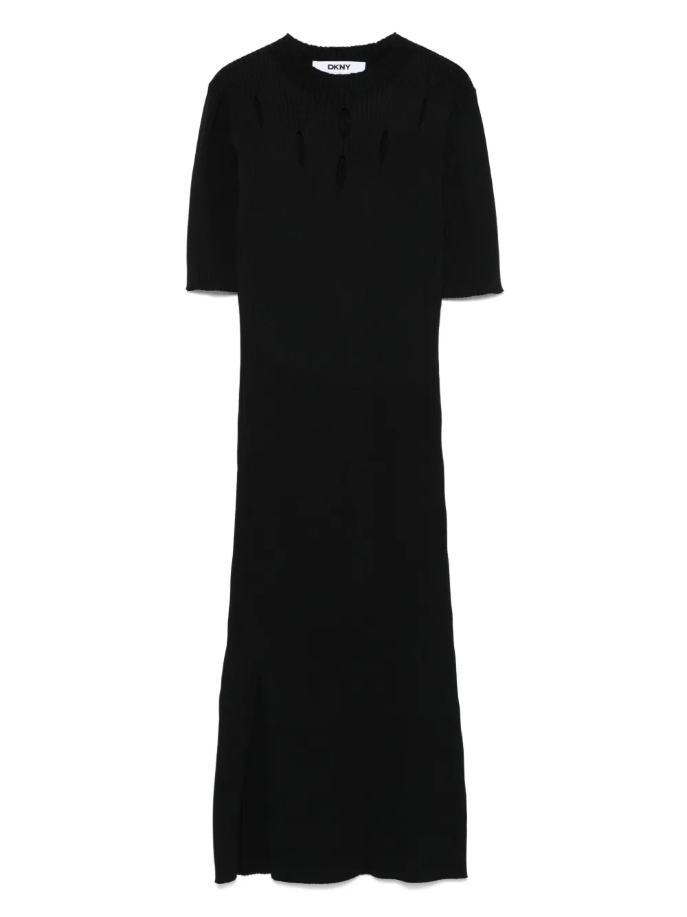 DKNY ribbed midi dress - Nero