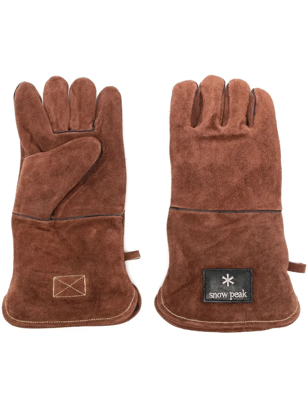 Snow Peak Guanti Fire Side in pelle - Marrone