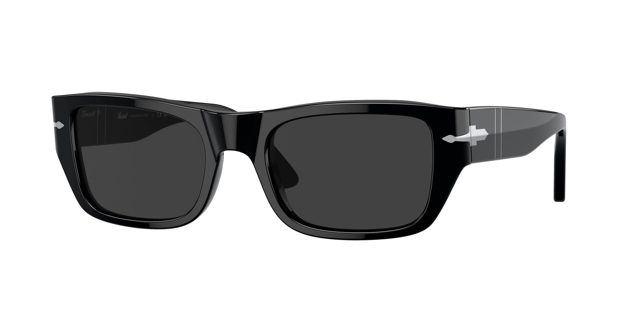 Persol Unisex Po3268S  95/48 Occhiali Da Sole Acetato Nero Grigio Squadrata Polarizzata
