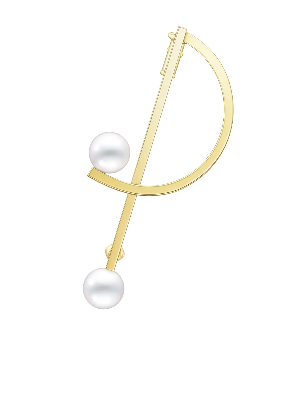 TASAKI Spilla Collection Line Kinetic in oro 18kt con perla