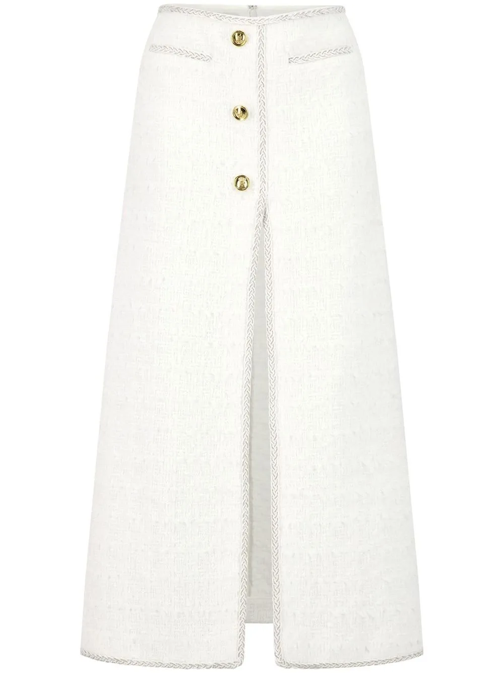 Giambattista Valli Gonna lunga in tweed - Bianco