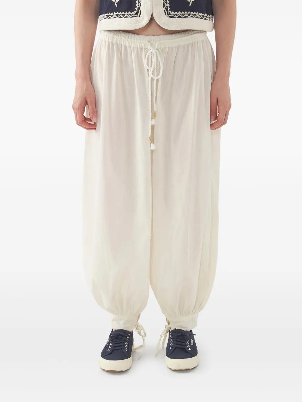 Antik Batik Mirabel drawstring trousers - Bianco