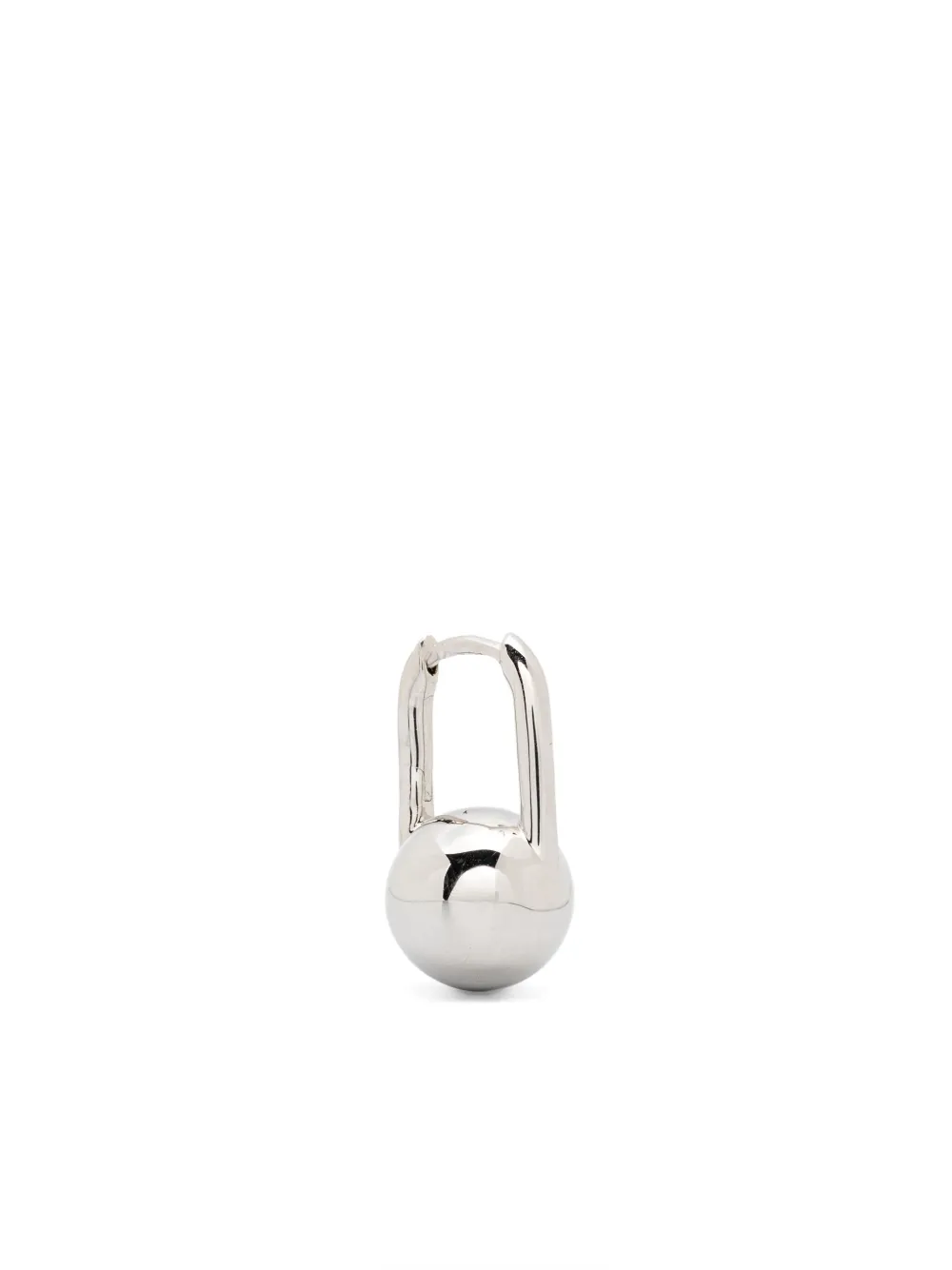 Maria Black White rhodium plated recycled sterling silver Schlesi earring - Argento