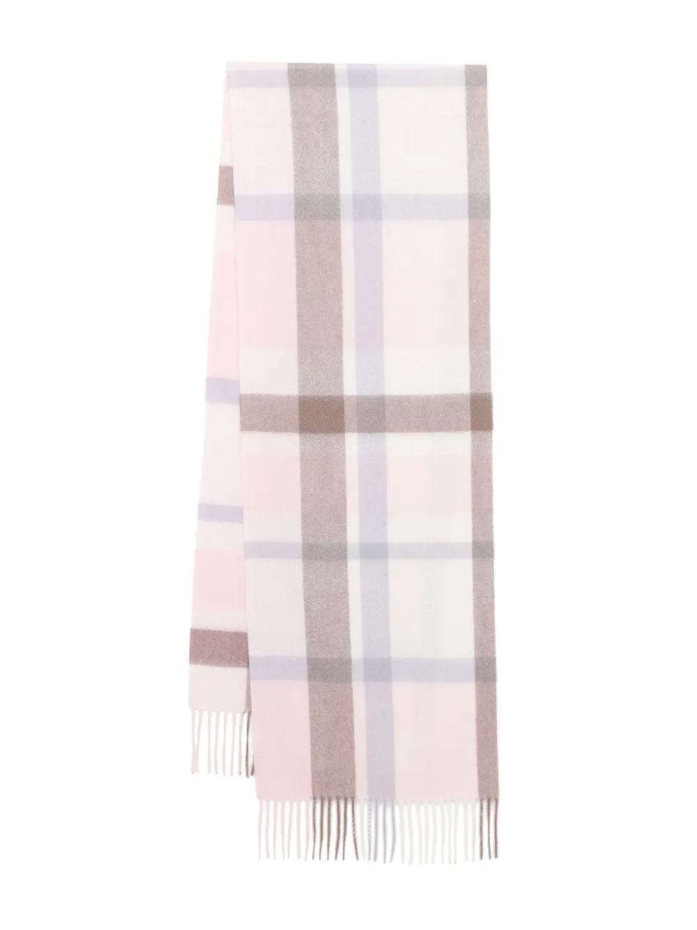 N.Peal cashmere checked scarf - Rosa