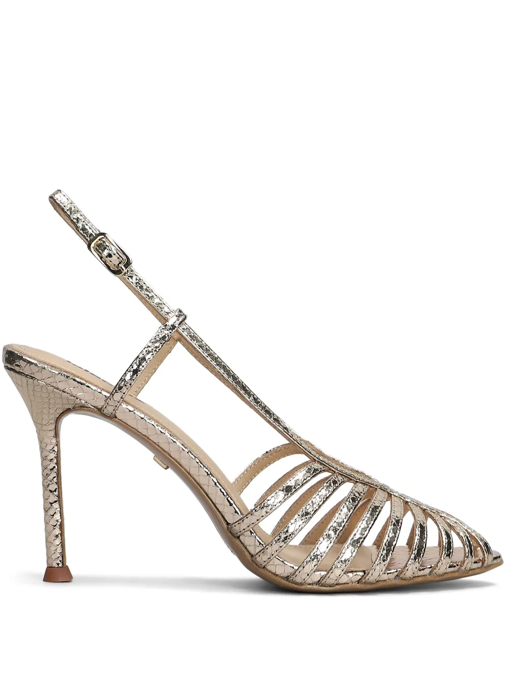 Lola Cruz metallic slingback sandals - Oro