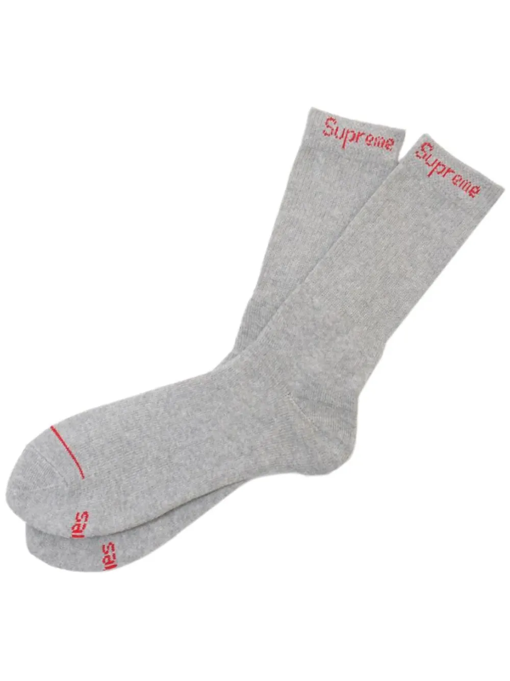 Supreme Set di 4 paia di calzini "Heather Grey" x Hanes - Grigio