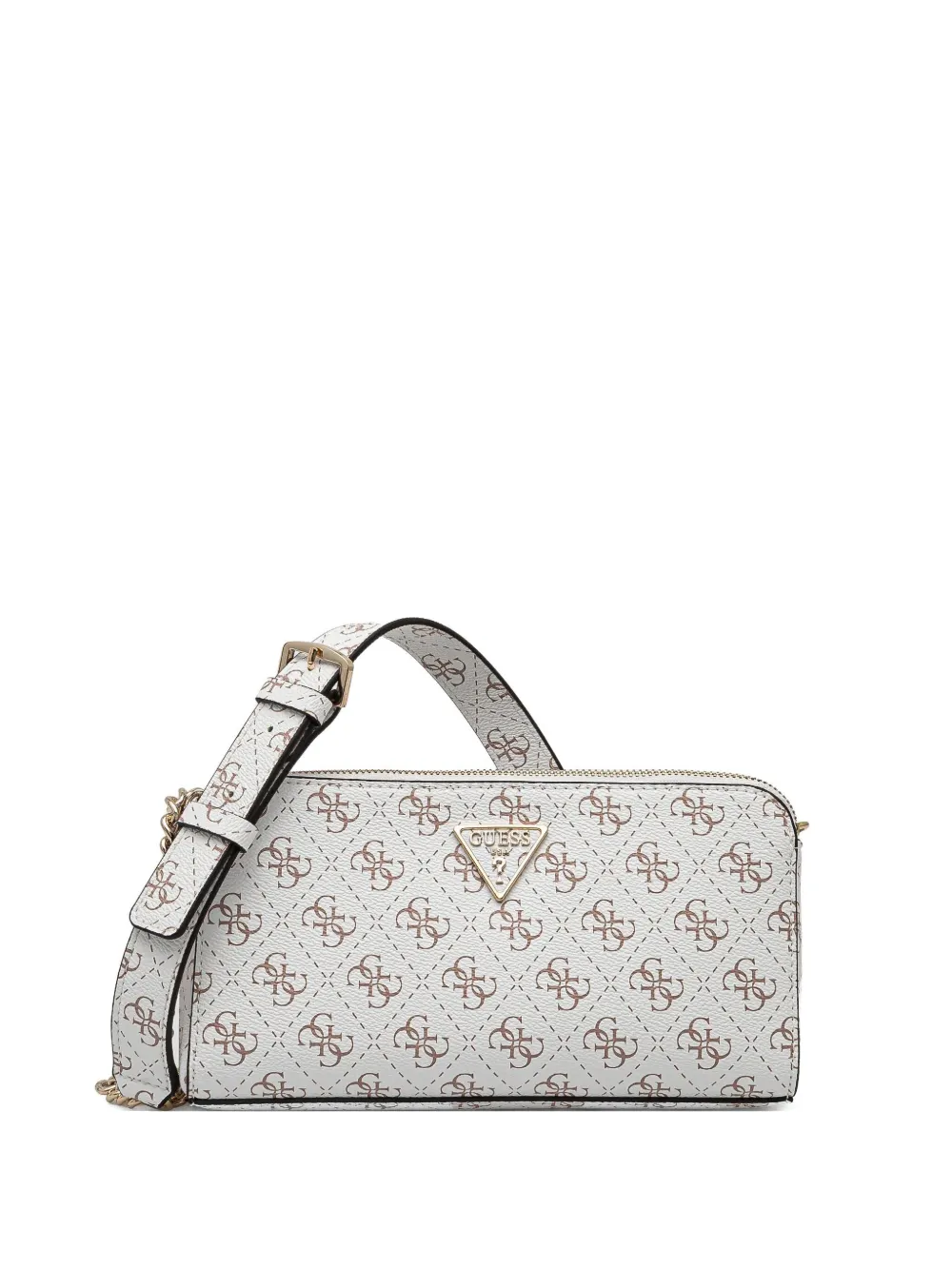 GUESS USA monogram-pattern crossbody bag - Bianco