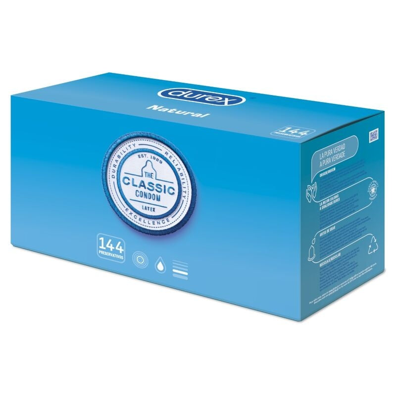 Preservativi classici durex basic profilattici normali marchio ce box da 144