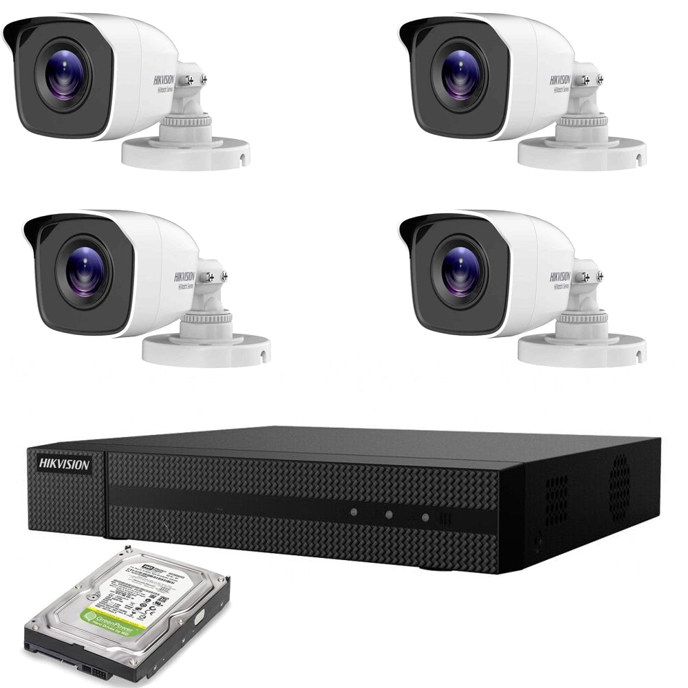 Kit videosorveglianza ip poe 4 telecamere hikvision 4 mpx hd 1tb