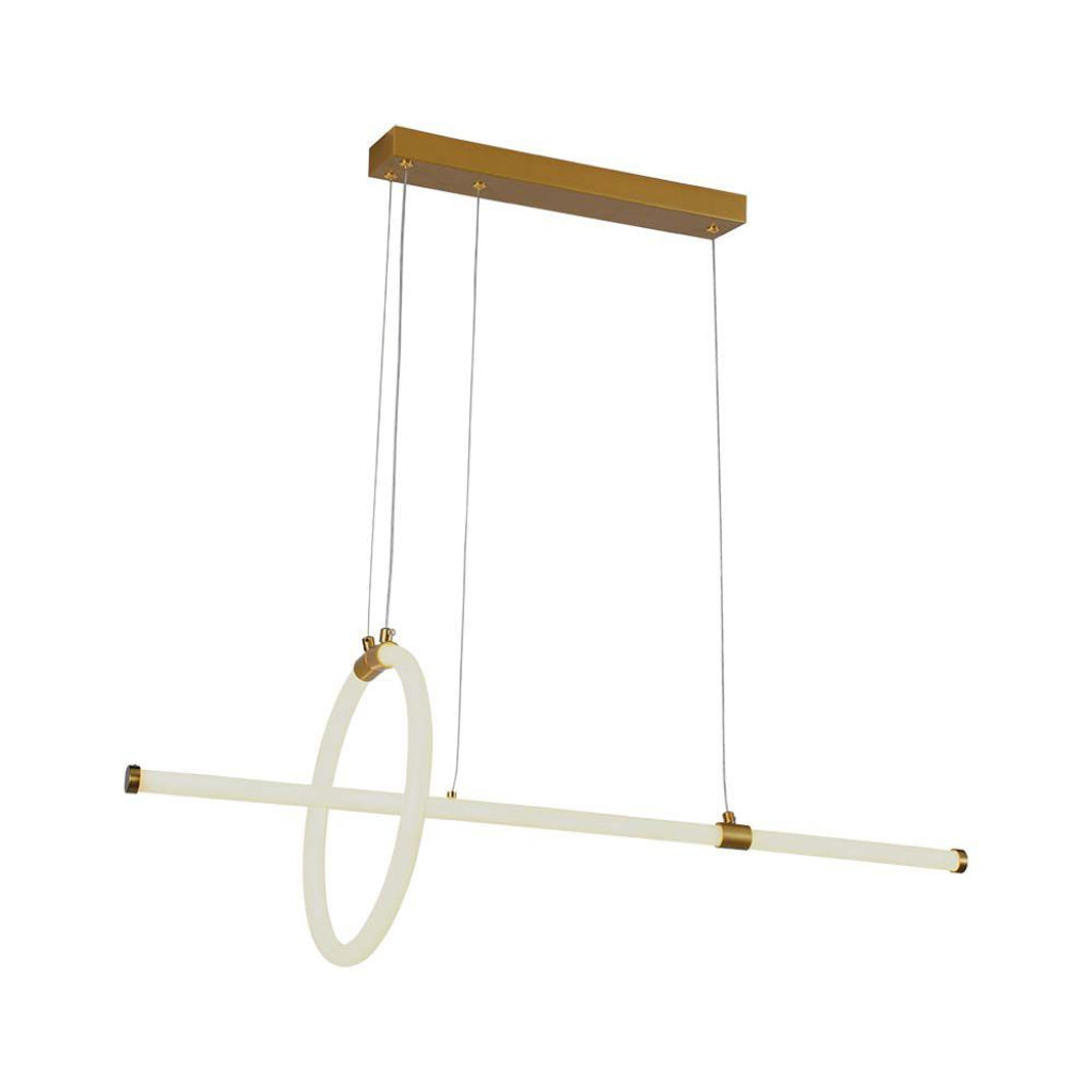 V-tac lampadario led a sospensione 16w dal design moderno colore oro 3000k