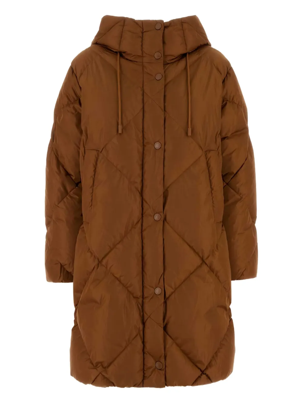 Weekend Max Mara Guelfo quilted hooded puffer coat - Marrone