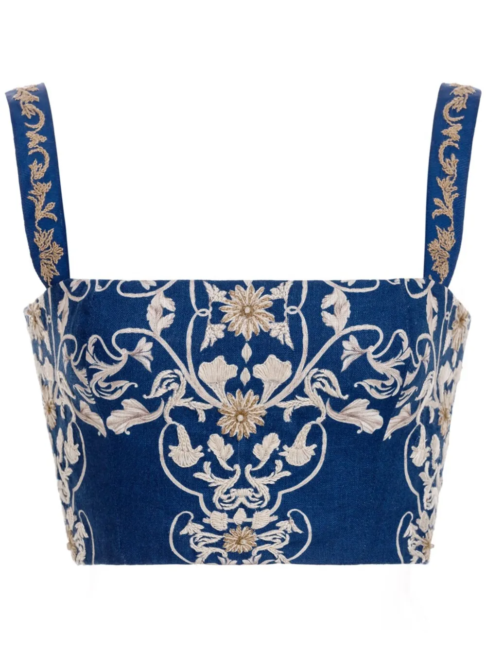 Agua By Agua Bendita Top Cacao Ribbons - Blu