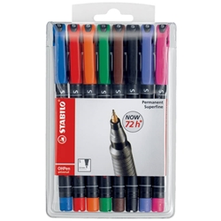 Marcatori permanenti OHPen Universal Stabilo - assortiti - 0 4 mm 8pz
