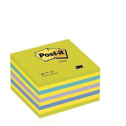 Cubo Foglietti Post-it® Neon - 76x76 mm - blu - 450 ff