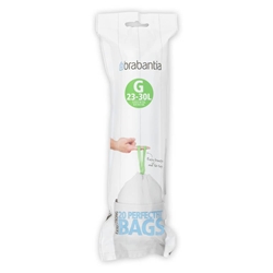 Sacchetti con manici Brabantia - 30 l - bianco - 246265 - conf. 20