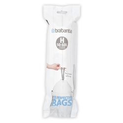 Sacchetti con manici Brabantia - 50 l - bianco - 246784 - conf. 10
