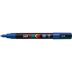 Marcatore Uni Posca a tempera UniBall tonda 0 91 3 mm blu M PC3M B