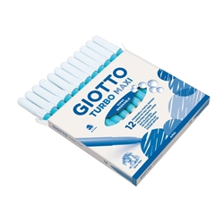 Pennarelli Giotto - Turbo Maxi punta larga - 1-3 mm - azzurro - 12pz