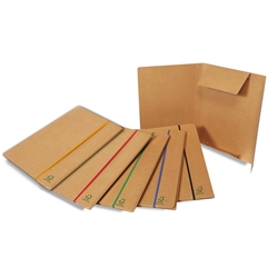 Cartellina con elastico piatto Euro-cart - avana - 5pz