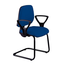 Sedia conferenza Leda Unisit - polipropilene - blu - LDS/EB