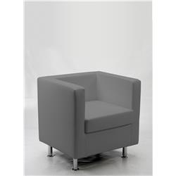 Poltroncina attesa Pragma Unisit - similpelle - grigio - PR1/KG
