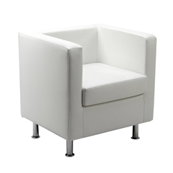 Poltroncina attesa Pragma Unisit - similpelle - bianco - PR1/KQ