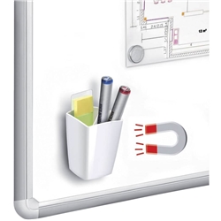 Portapenne magnetico CEP - 78x74x95 mm - bianco - 1005310021