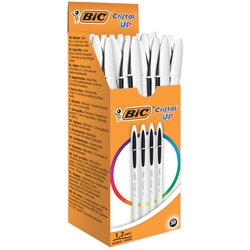 Penne Cristal UP Bicolor Bic - Bianco/Nero - 949880 - conf.20