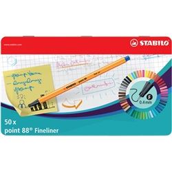 Fineliner point 88® Stabilo - 0 4 mm - assortiti - 8850-6 - conf.50