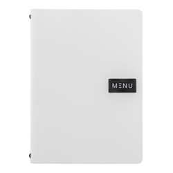 Portamenù Leather Securit - A4 - bianco