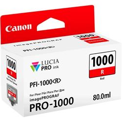 Originale Canon inkjet 0554C001 Cartuccia PFI-1000R - 80 ml - rosso