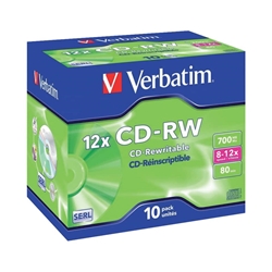 Verbatim CD-RW DataLifePlus - High Speed - 700 Mb 12x -conf.10