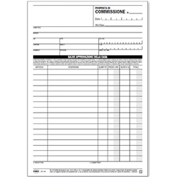 Blocco copia commissione-EdiPro-29 7x21 cm-conf. 10