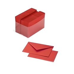 Buste+Cartoncini Rossi Cartotecnica Favini - 9x14 - conf. 100