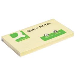 Foglietti riposizionabili Q-Connect 63 g/m² giallo 76x127 mm conf.12