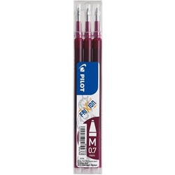 Penne a sfera Pilot Frixion Ball e Clicker-0 7 mm-rosso vino-conf. 3