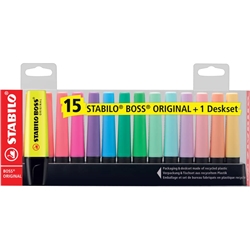 Desk set evidenziatori Stabilo Boss Original-2-5 mm-assortiti-conf.15