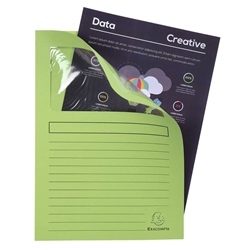 Cartelline con finestra Exacompta-A4-120g/mq-verde chiaro-conf.100