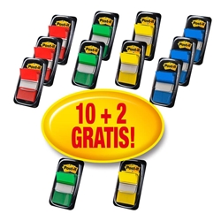 Value Pack segnapagina Post-it® Index 680-assortiti-conf. 10+2 GRATIS