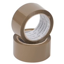 Nastro adesivo da imballo Q-Connect-50mm x 100m-rumoroso-avana-conf.6