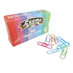 Fermagli colorati metallizzati N°4 Leone - assortiti - conf. 50