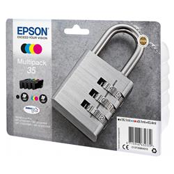 Originale Cartuccia Epson 35 Lucchetto-inkjet-nero + colore