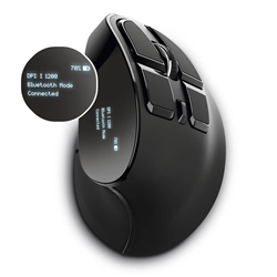 Mouse verticale Wireless Trust VOXX-Bluetooth USB A 2.0-con display