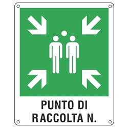 Cartello d'emergenza-40x50 cm-"Punto di raccolta"