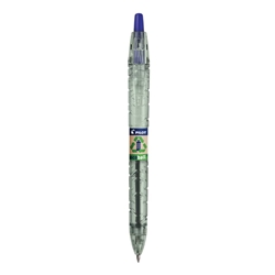 Penna a sfera a scatto Pilot Ecoball B2P-ricaricabile-punta 1 mm-blu